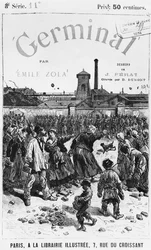 エミール・ゾラ（1840-1902）著『ジェルミナール』の表紙絵、デジレ・デュモンによる版刻、1886年版